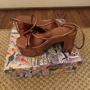 Jeffrey Campbell Bronze Mamba Heels